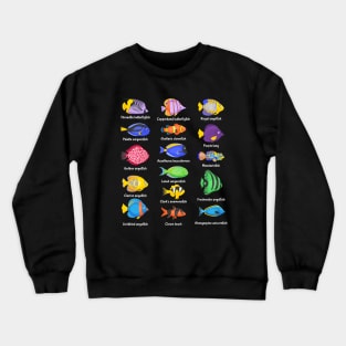 Fishkeeping Fish Species Types Of Aquarium Fish Crewneck Sweatshirt